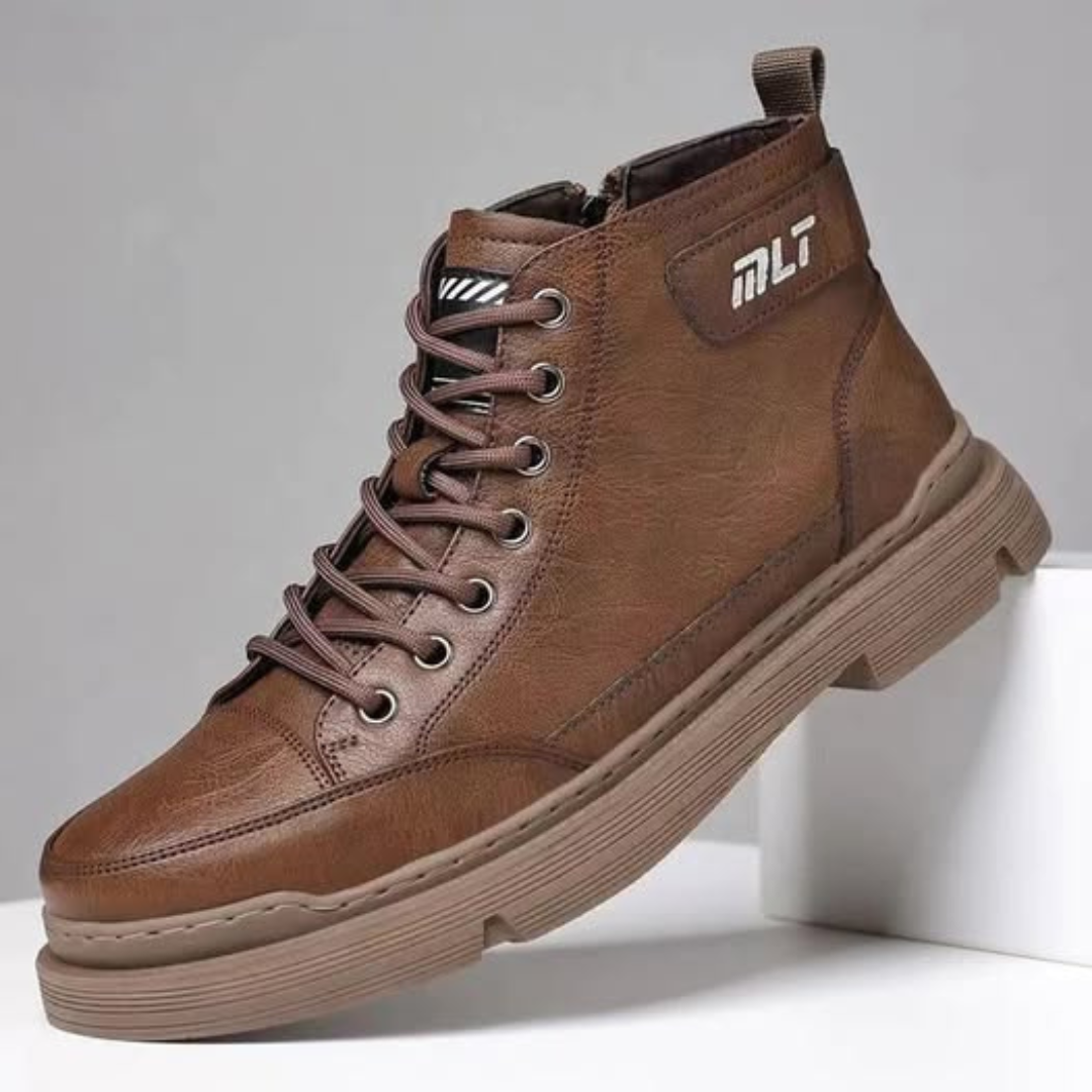Ronnie | Herren-Lederstiefel mit Lammfellfutter