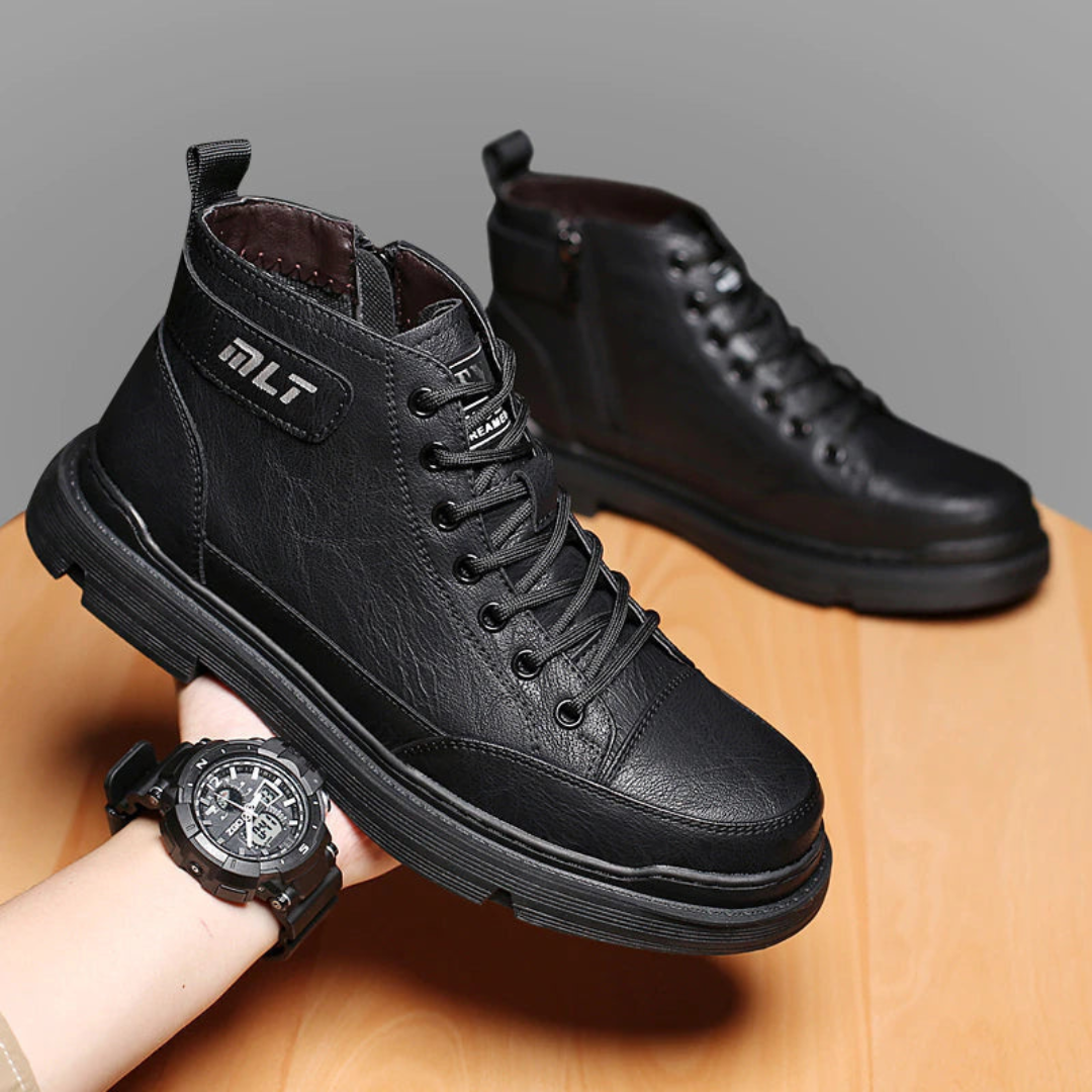 Ronnie | Herren-Lederstiefel mit Lammfellfutter