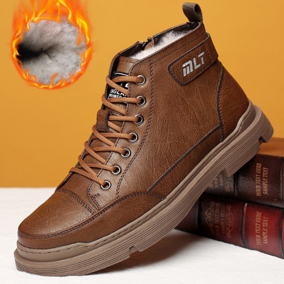 Ronnie | Herren-Lederstiefel mit Lammfellfutter