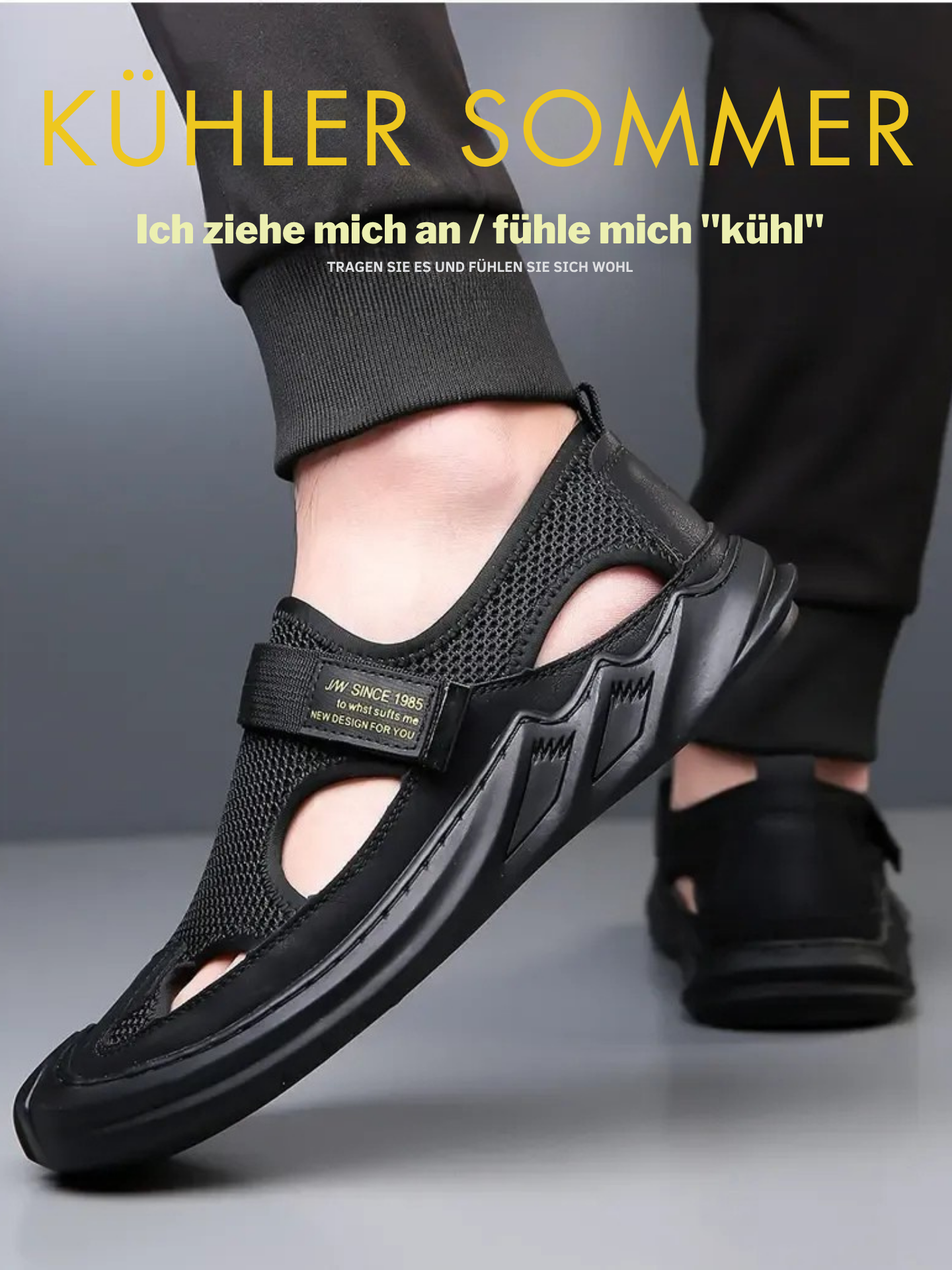 Jiboy | stylische Sommersandalen für Herren mit weicher Netzsohle