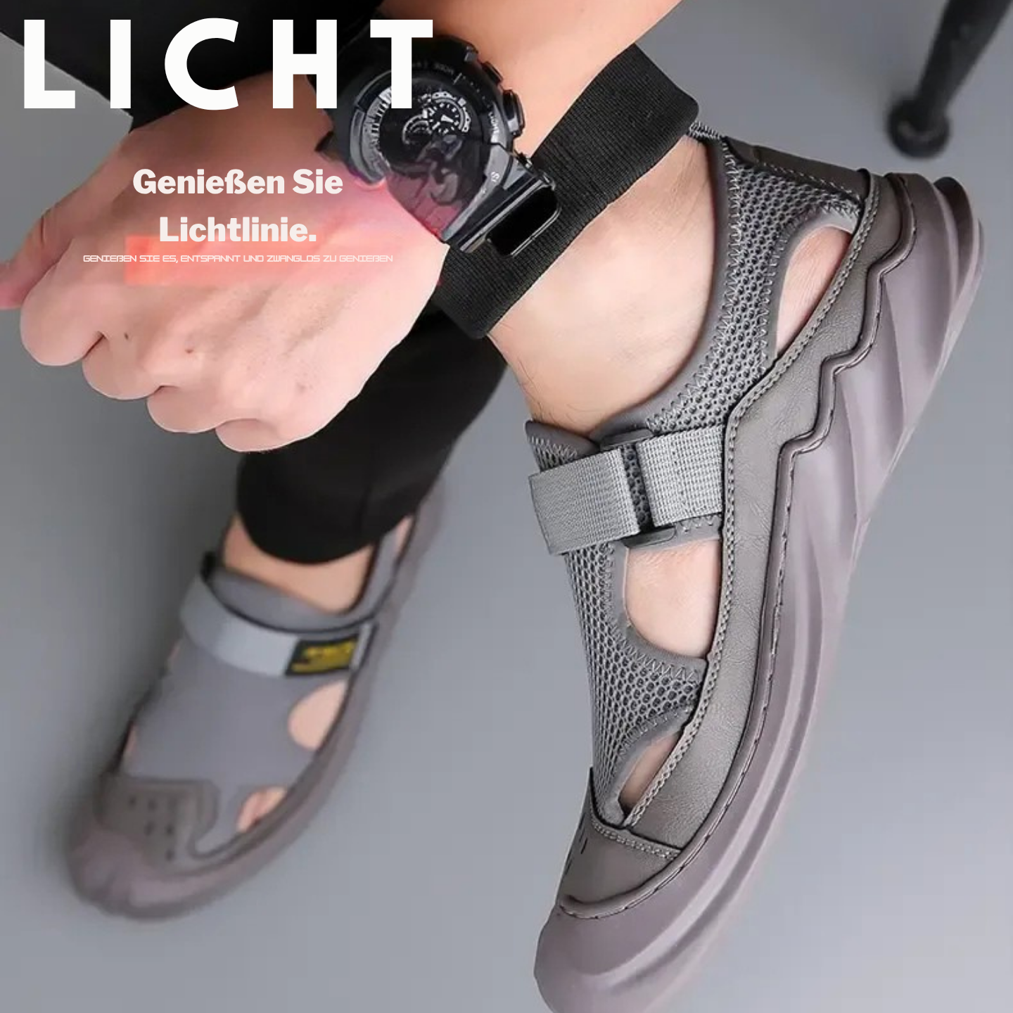 Jiboy | stylische Sommersandalen für Herren mit weicher Netzsohle