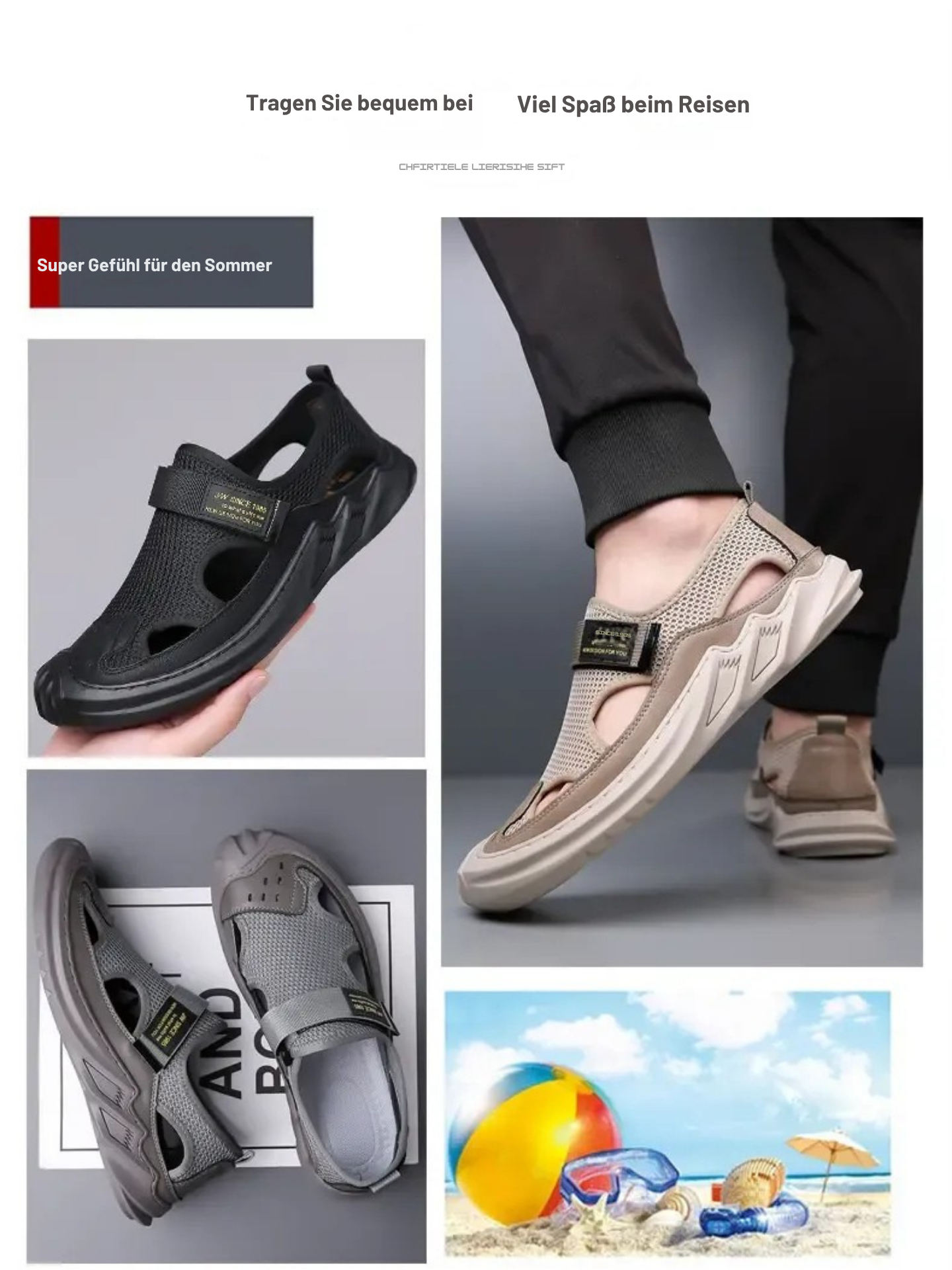 Jiboy | stylische Sommersandalen für Herren mit weicher Netzsohle