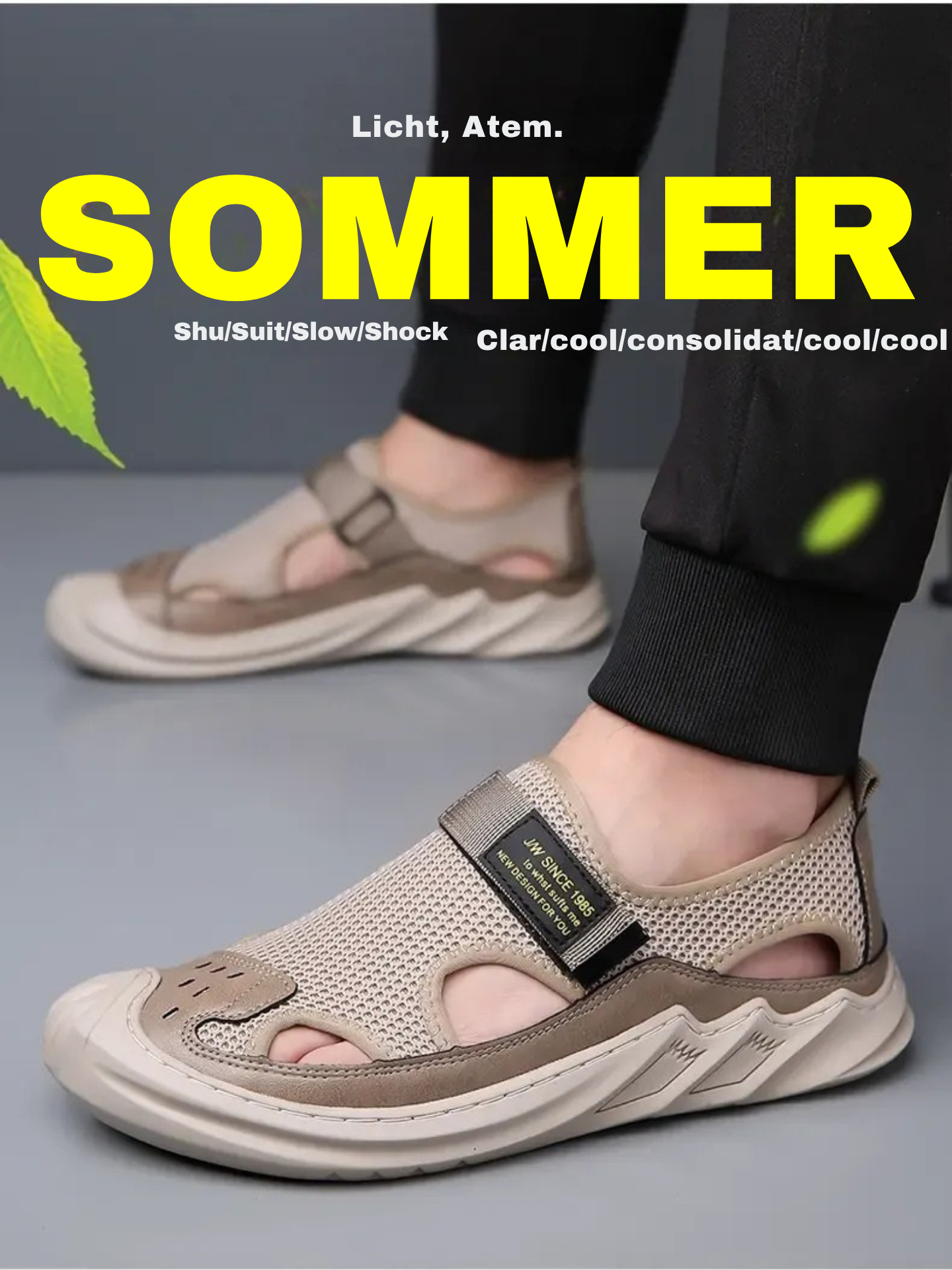 Jiboy | stylische Sommersandalen für Herren mit weicher Netzsohle