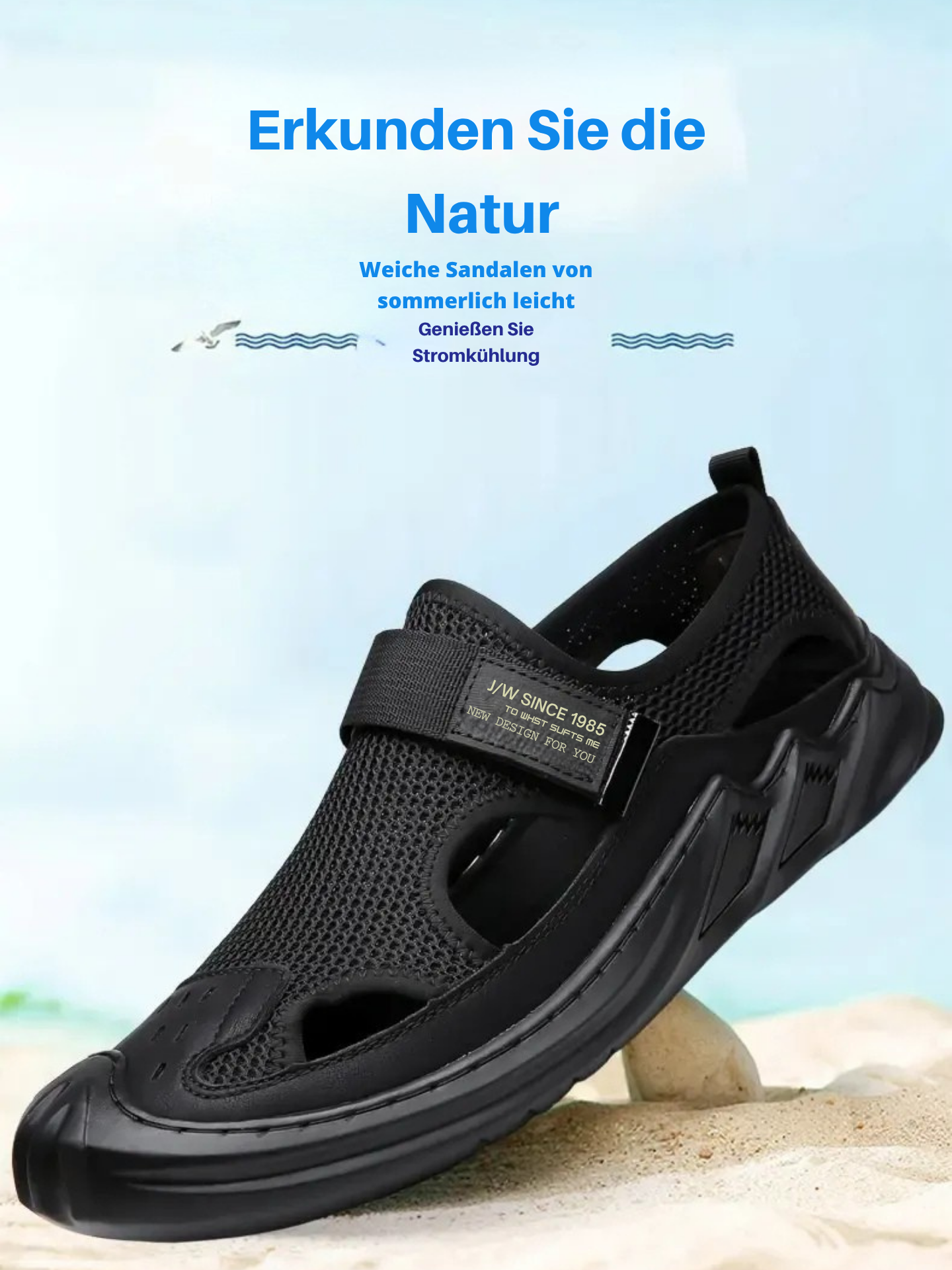Jiboy | stylische Sommersandalen für Herren mit weicher Netzsohle