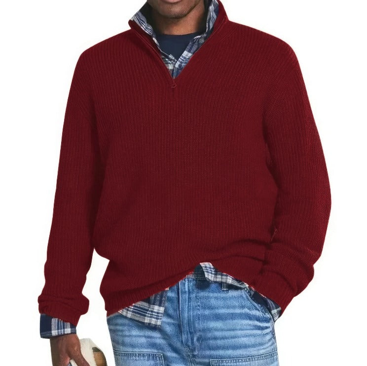 Chase | Herren-Strickpullover mit Reißverschluss