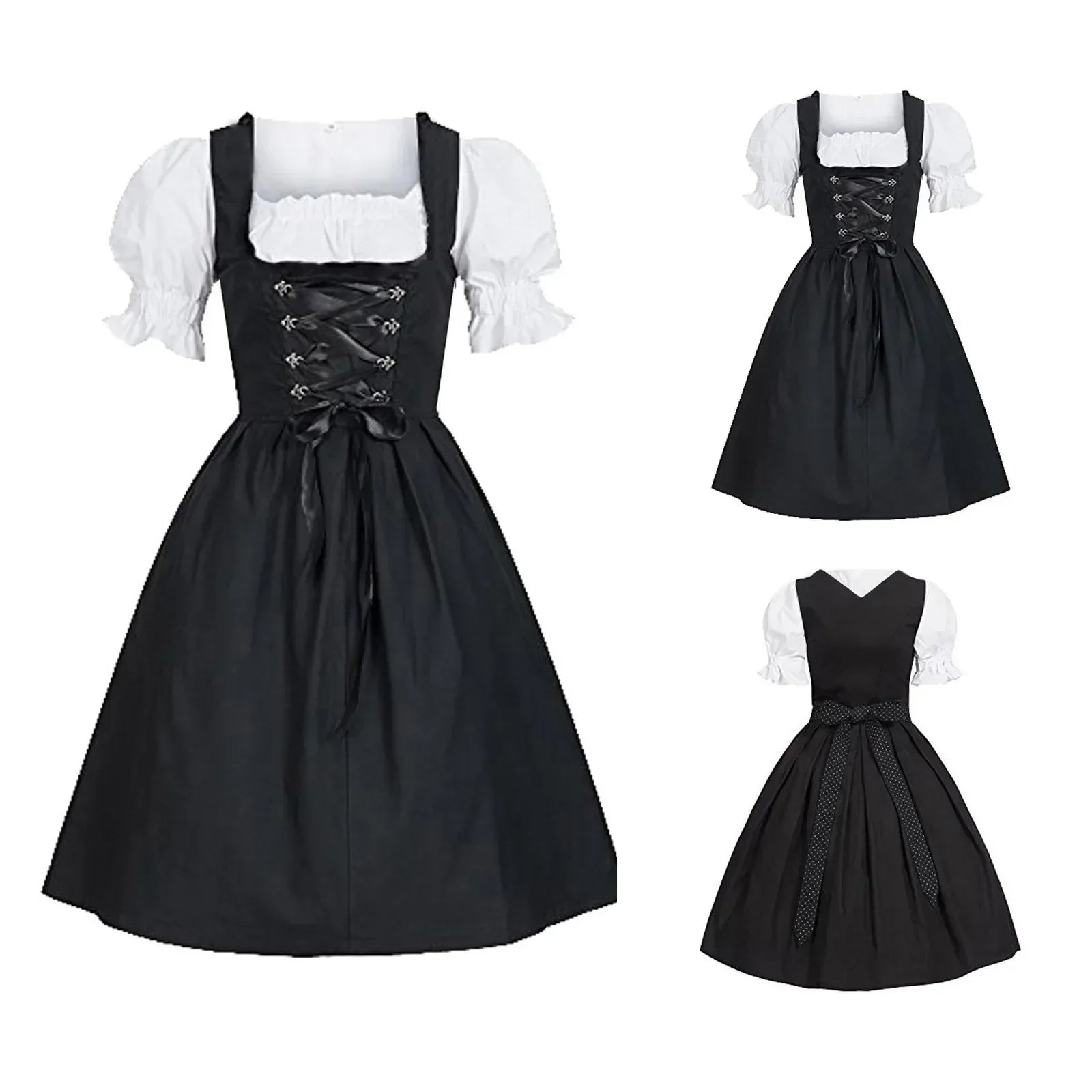Elegantes Damen-Dirndl mit Schürze für das Oktoberfest