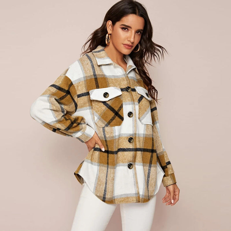 Lillie | Locker geschnittene Retro-Karoshirt