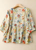 Tamia | Feminine Bluse mit floralen Akzenten und Naturstoffen
