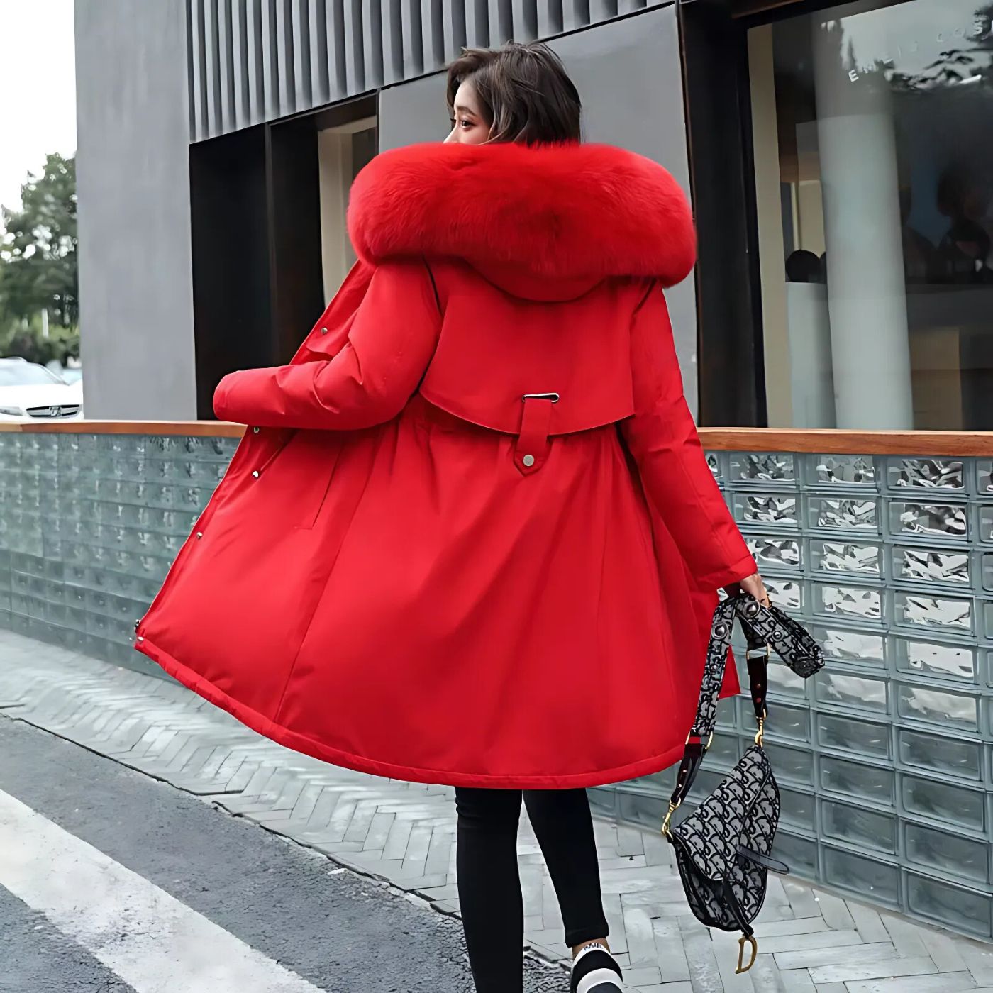 Gwen | Wintermantel mit Fellkapuze und Komfort
