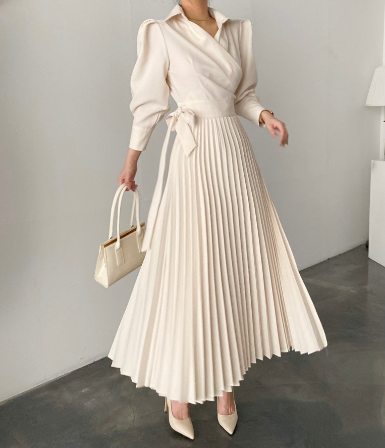 Caliva | Klassisches Wickelkleid mit Faltenrock