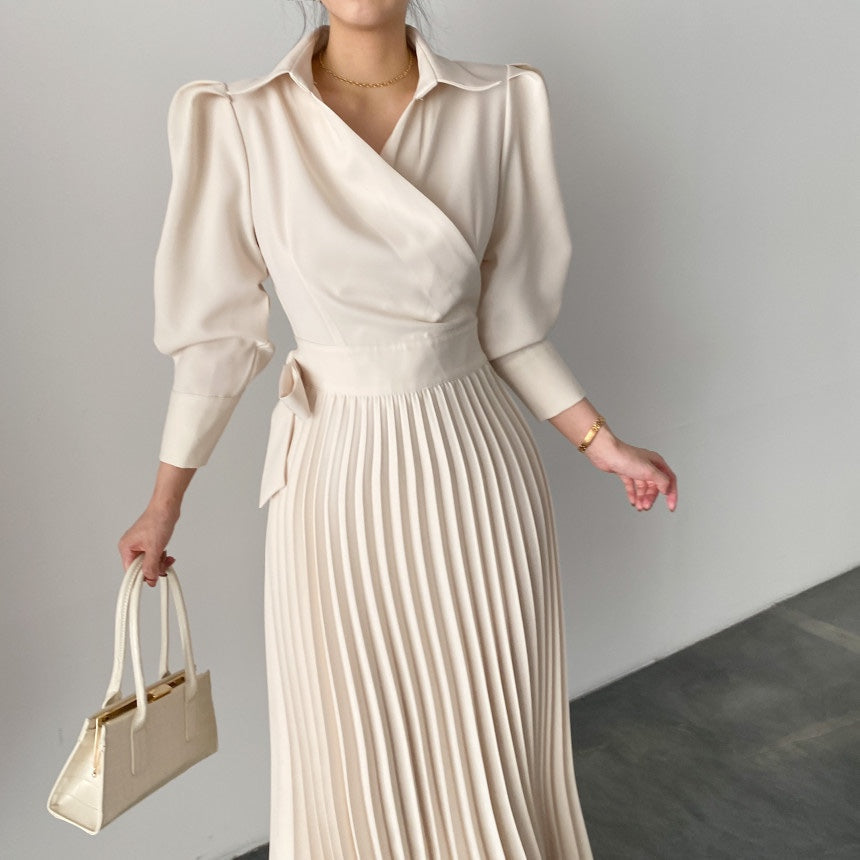 Caliva | Klassisches Wickelkleid mit Faltenrock