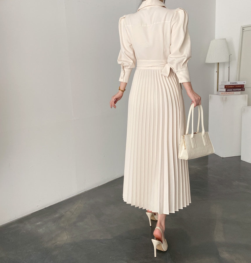 Caliva | Klassisches Wickelkleid mit Faltenrock