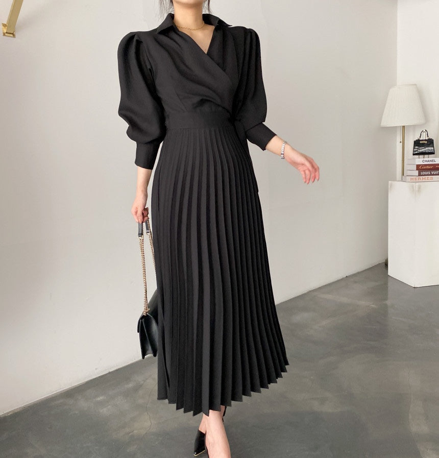 Caliva | Klassisches Wickelkleid mit Faltenrock