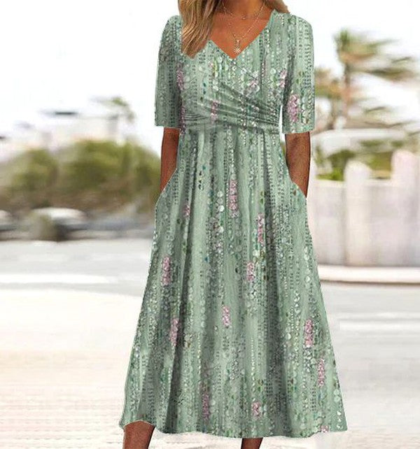 Lyla | elegantes Blumenkleid für Damen, fließendes Design.