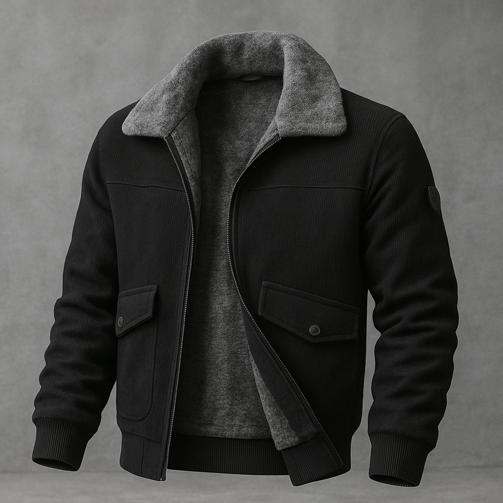 Milano | Jacke mit Kontrastkragen und Fleece-Innenfutter