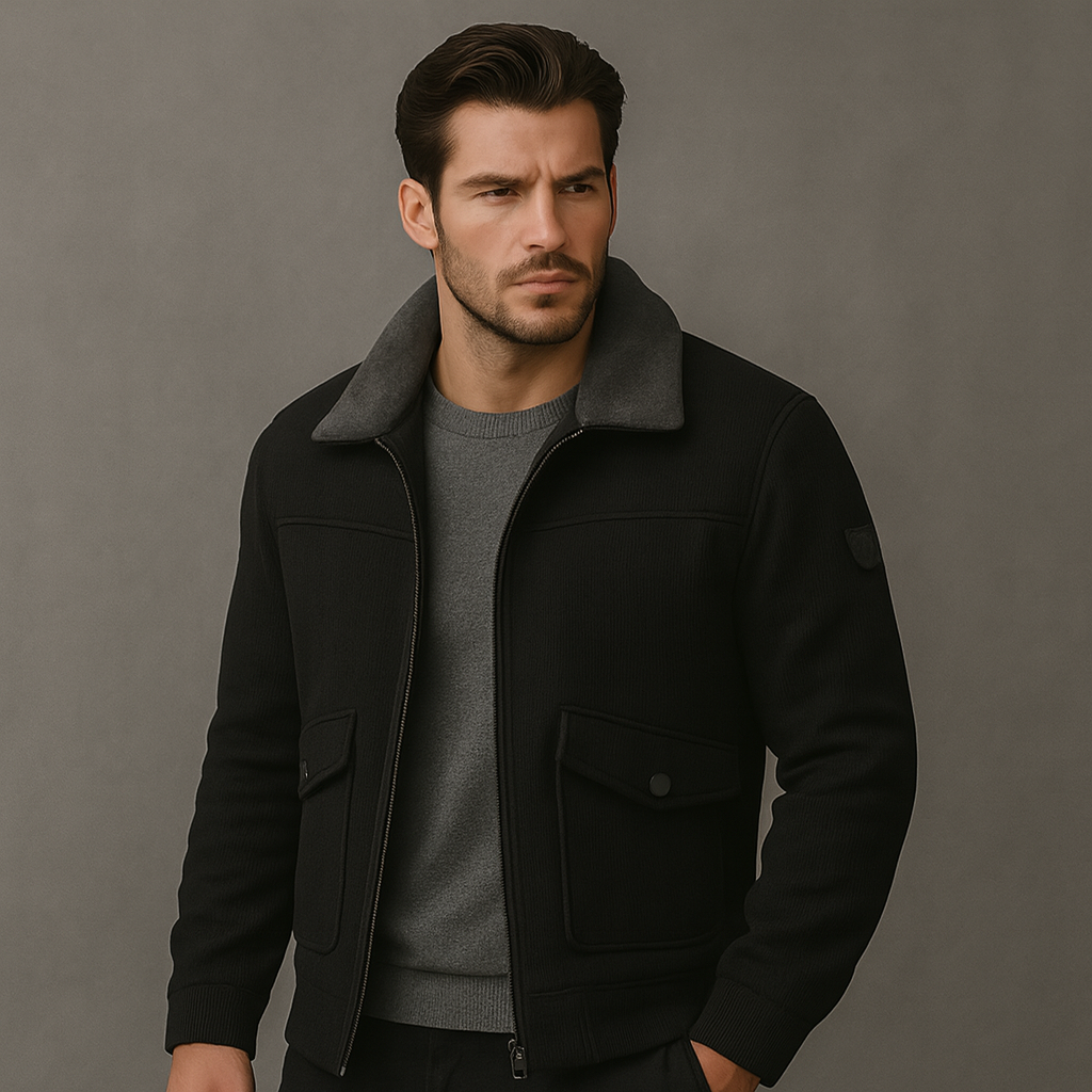 Milano | Jacke mit Kontrastkragen und Fleece-Innenfutter