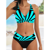 Nikea | Geometrischer Druck Crisscross Bikini Set