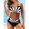Nikea | Geometrischer Druck Crisscross Bikini Set