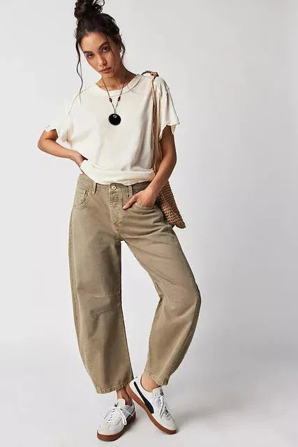 Clarise | Weite Damenjeans im Winterstil