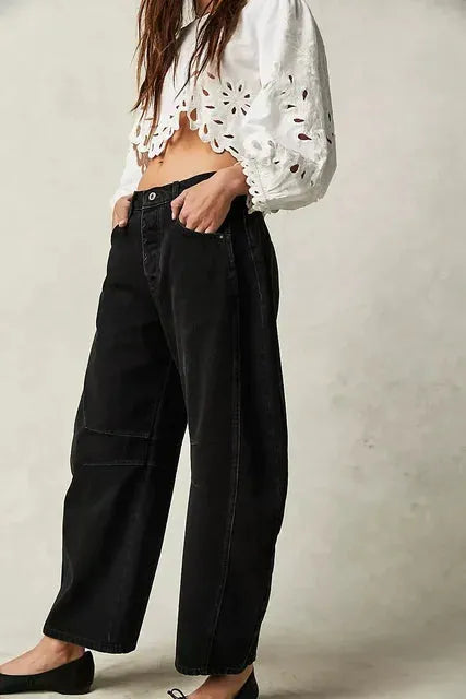 Clarise | Weite Damenjeans im Winterstil
