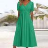 Fren | Midikleid mit gedrehtem V-Ausschnitt