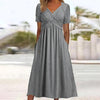 Fren | Midikleid mit gedrehtem V-Ausschnitt