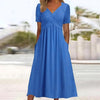 Fren | Midikleid mit gedrehtem V-Ausschnitt