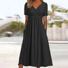 Fren | Midikleid mit gedrehtem V-Ausschnitt