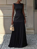 Bragina | Ärmelloses plissiertes Maxikleid