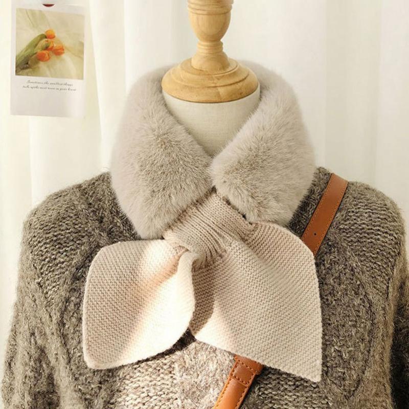 Fialy | Warmer Uni-Schal mit Kuschelbündel-Design