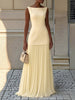Bragina | Ärmelloses plissiertes Maxikleid