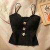Gale | Tailliertes Strick-Crop-Top mit Trägern