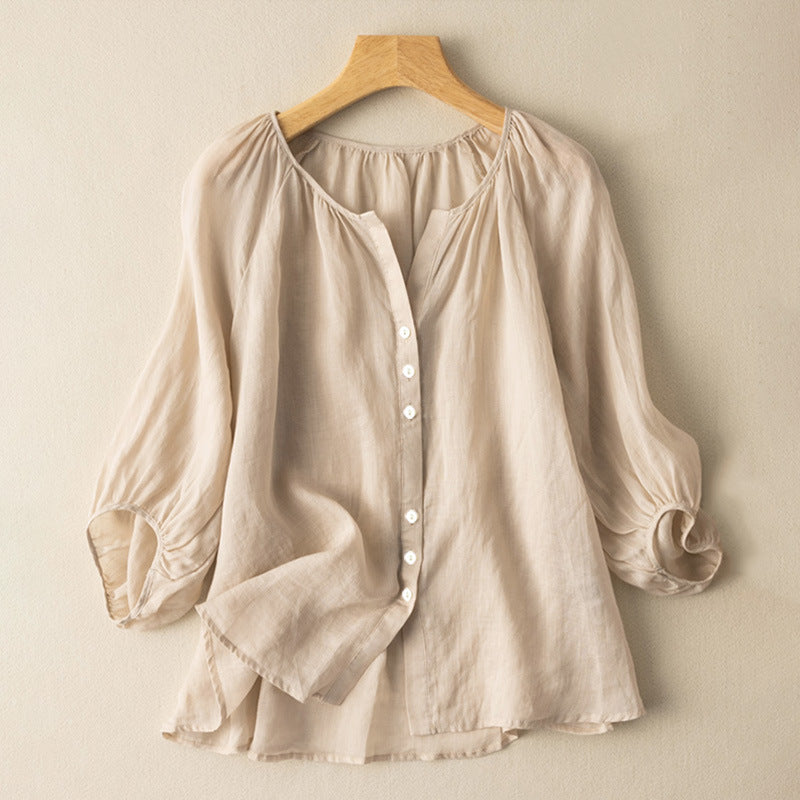 Eliza | elegante Leinenbluse für Damen