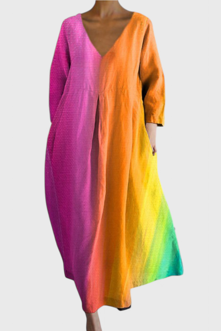 Mae | zeitloses Kleid mit elegantem V-Ausschnitt und bequemer Passform