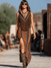 Piera | Stammes-Fransen-Maxikleid