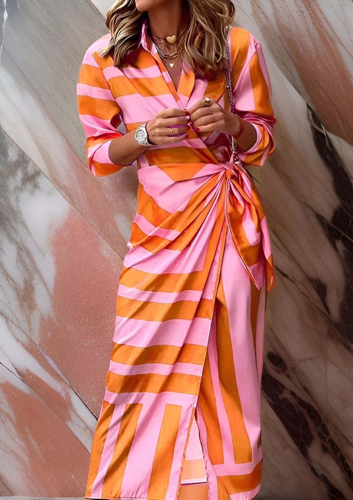 Tonya | Feminines Wickelkleid mit stilvollem Muster