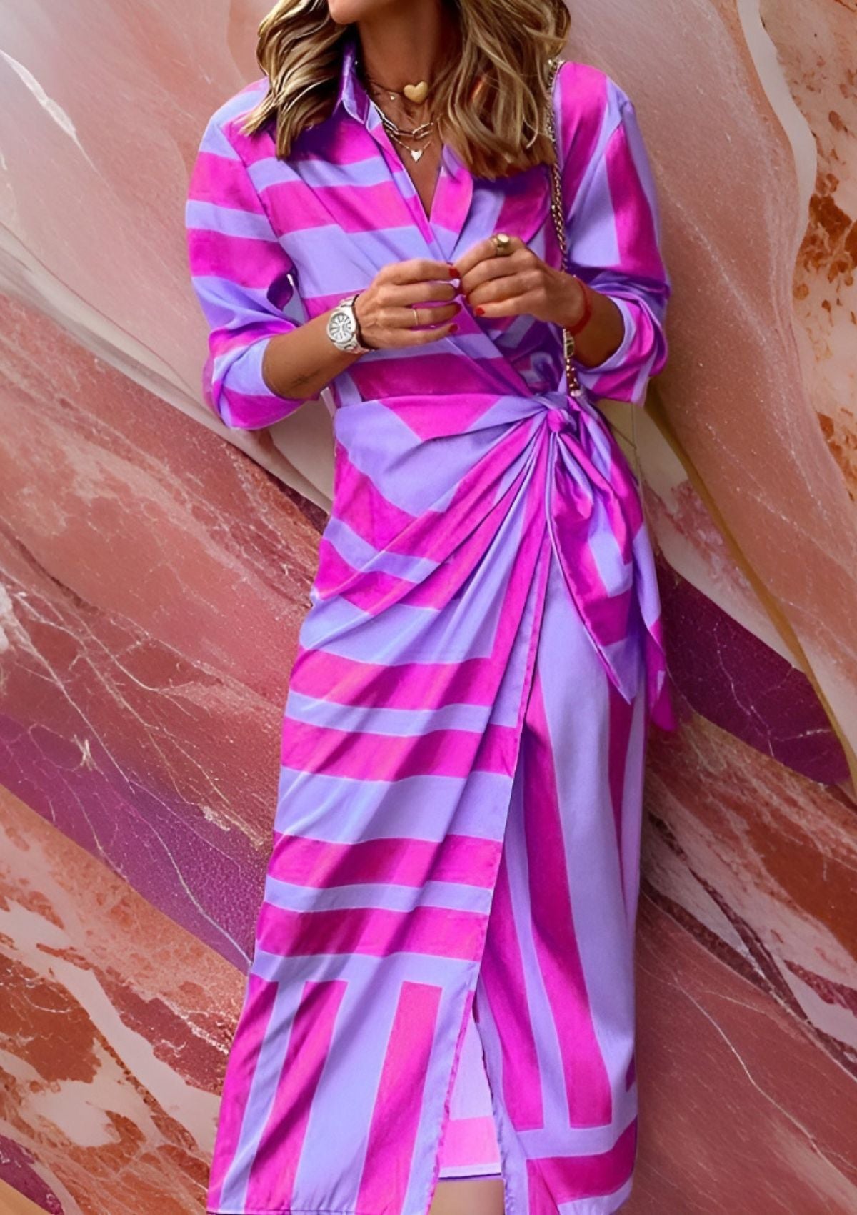 Tonya | Feminines Wickelkleid mit stilvollem Muster
