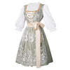 Elegantes Champagne Gold Dirndl mit Schürze und Bluse für das Oktoberfest