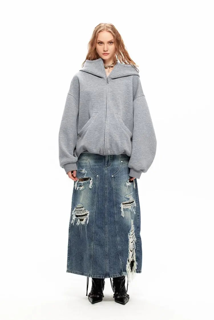 Malena | Oversized-Hoodie mit Reißverschluss