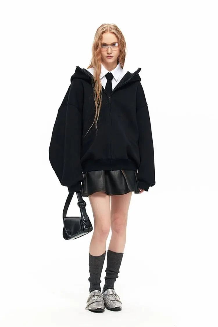 Malena | Oversized-Hoodie mit Reißverschluss
