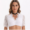 Oktoberfest Crop-Bluse mit Rüschen für Damen
