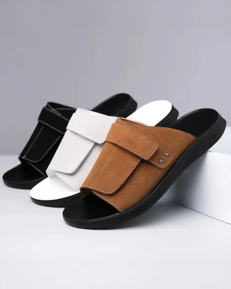 Christian | modische Wildledersandalen für den Alltag