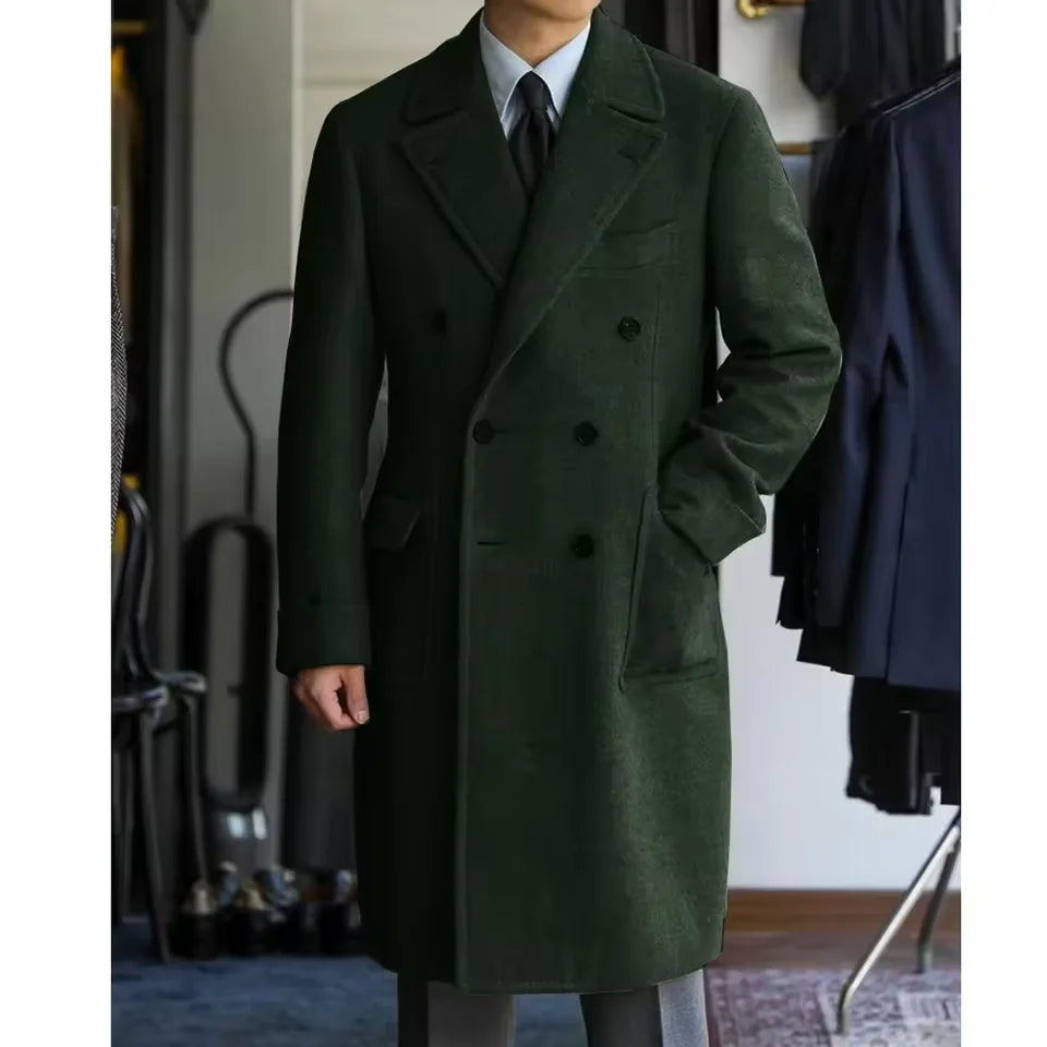 Albenson | Luxus-Langer Woll-Wintermantel