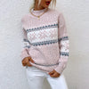 Olga – Klassischer Norwegischer Pullover - Rosa / S