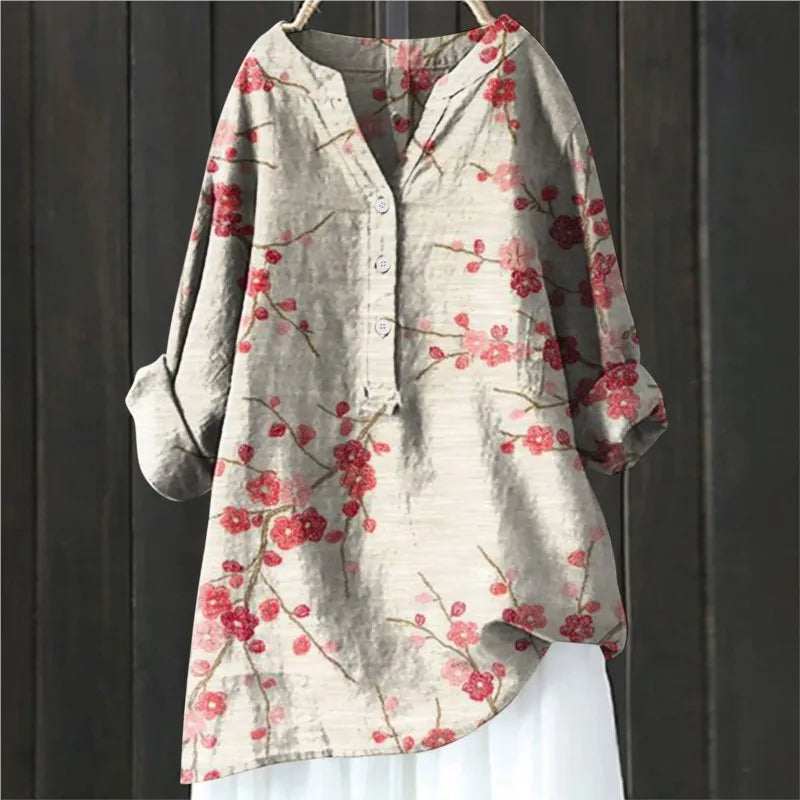 Juvy | Stilvolle Bluse mit floralen Akzenten