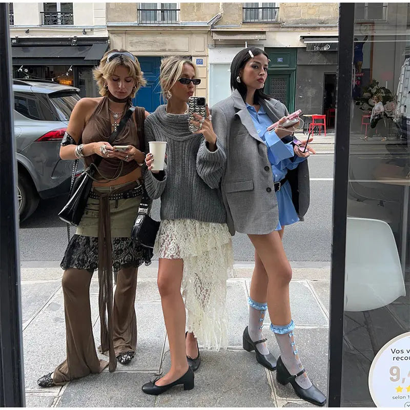 Seralie | Asymmetrischer Rollkragenpullover in Übergröße-Optik