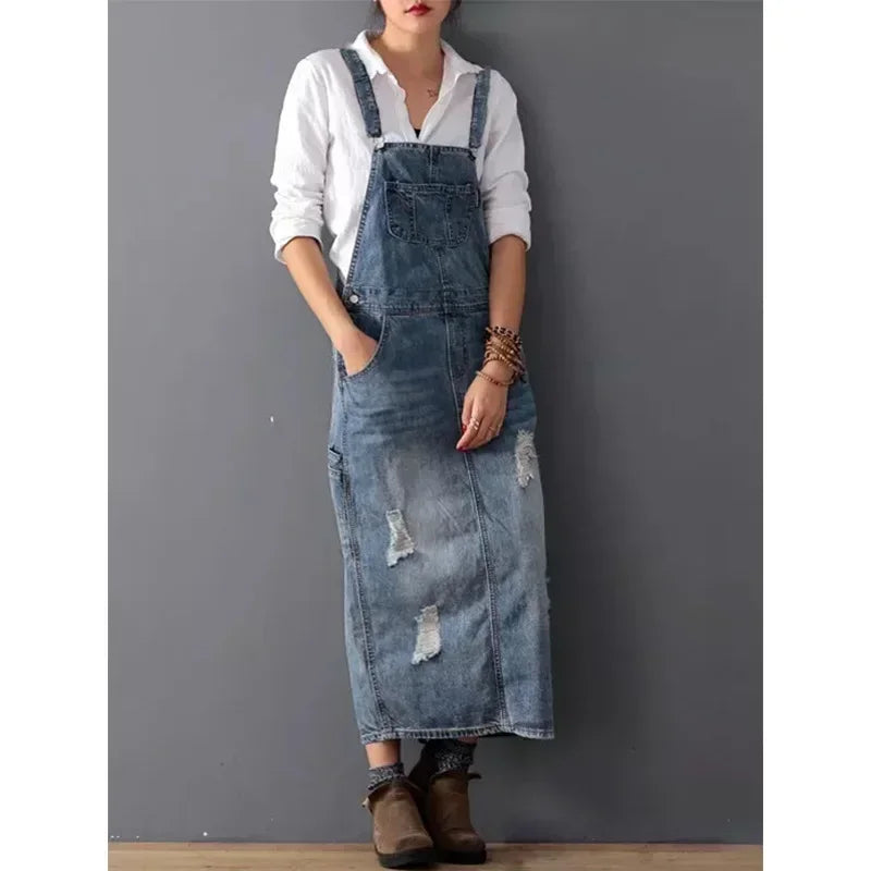 Olga | Lässiges Denim-Trägerkleid