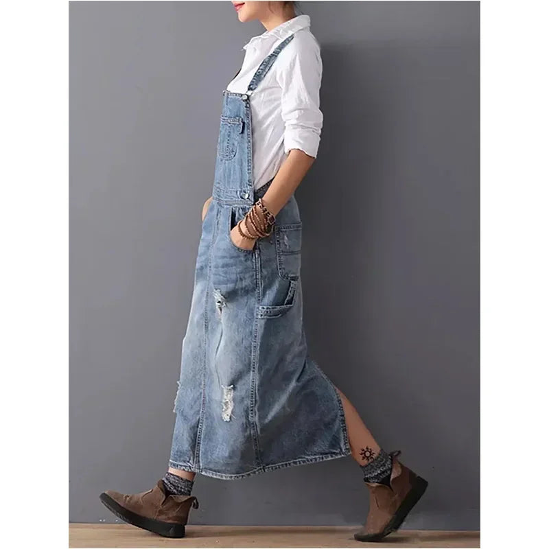 Olga | Lässiges Denim-Trägerkleid