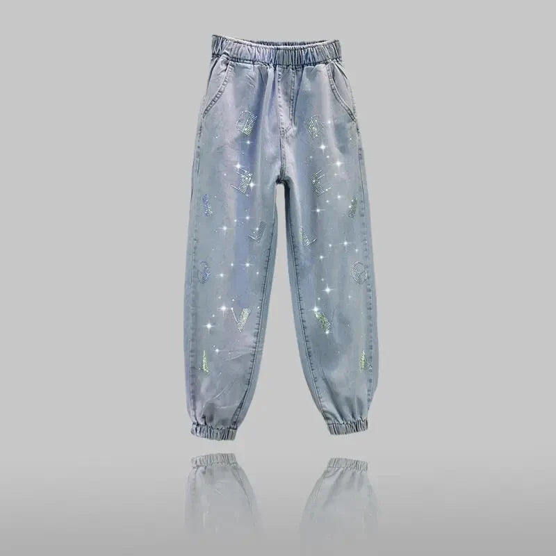 Terra | Glitzernde Stretch-Jeans