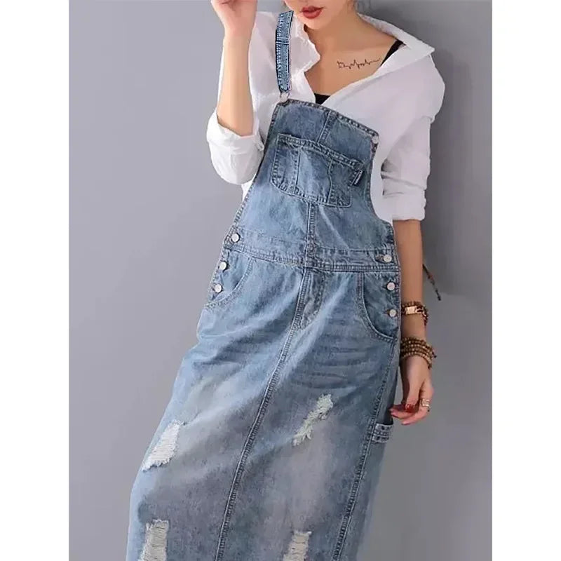 Olga | Lässiges Denim-Trägerkleid